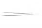 Preview: The image shows a long, narrow tweezer made of shiny metal. It has two pointed ends and a simple, elegant shape, ideal for precise gripping.