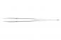 Preview: The image depicts a long, narrow pair of metal tongs. It has two pointed tips that taper at the upper end and have a flat, straight shape.