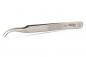 Preview: The image shows a long, slender pair of stainless steel tweezers. The tips are slightly curved, and on the side, there is the inscription "Weller" with a model number.