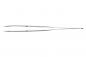 Preview: The image shows a long, narrow pair of metal tweezers. They have two pointed, separate tips and a slim handle. The surface is smooth and shiny.