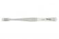 Preview: The image displays a narrow, metallic pair of tweezers with a flat, broad tip and a non-slip grip surface. It is suitable for precision tasks and bears the inscription "Weller Swiss Made".