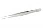 Preview: The image shows a narrow, metallic tweezer with two pointed gripping surfaces. The surface is shiny, and one side bears the inscription "Weller".
