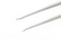 Preview: The image shows a metal tweezer. It has long, slender legs with a slightly curved tip, suitable for grasping small objects.