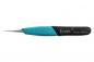Preview: The image shows a pointed pair of pliers with a narrow, shiny metal head and an ergonomic handle. The handle is blue and black, with the inscription "Erem Swiss Made".