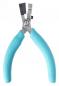 Preview: The picture shows a pair of pliers with blue, non-slip handles. The pliers have a flat, metallic tip that is used for gripping and bending wires or small objects.