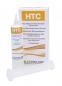 Preview: The image displays a tube of thermal paste and its packaging. The tube is white with yellow lettering that reads "HTC". Adjacent to it, the packaging also features prominent yellow text describing the product.