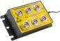 Preview: The image displays a rectangular, black box with a yellow lid. On the lid, six round grounding contact points are embossed, next to which is written "6 GROUNDING CONTACT POINTS". A cable leads away from it.