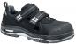 Preview: The shoe is a black work shoe with a sporty design. It has two wide Velcro straps and is made of durable material with a sturdy sole.