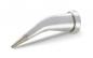 Preview: The image shows a shiny, rounded metal attachment with a long, pointed opening. The attachment has a rounded base and a curved shape that slightly tilts upward at the front.