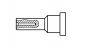 Preview: The image shows a schematic cross-section of a screwdriver attachment. It has a cylindrical shape with a wide base and a grooved, narrow tip.