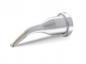 Preview: The image shows a silver metal tip with a thin, forward-bending shape. It has a wide, flat base on one side and is attached to a tool.