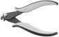 Preview: The image shows a special pair of pliers with ergonomic handles. The handles are white with black rubber inserts. The pliers have a sharp, curved blade designed for precise cuts.
