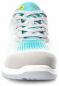 Preview: The shoe is sporty, with a light gray and blue color scheme. It has a flat sole, laces, and a breathable surface that contributes to comfort.