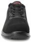 Preview: The image shows a black suede shoe with a round toe and lacing. It has a padded sole for comfort and looks sporty.