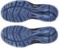 Preview: The image displays the sole of a sports shoe. It is black with blue and gray rubber tread elements that provide the shoe with grip and stability. Various cleats and patterns are visible.