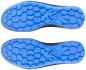Preview: The image shows the sole of shoes with a blue rubber sole. The surface is equipped with various oval and round protrusions that provide good grip.