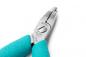 Preview: The image shows a pair of pliers with grippy, turquoise handles. The tip of the pliers is made of shiny metal and has a flat, sharp edge. It appears precise and handy.