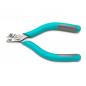 Preview: The image shows a pair of cutting pliers with ergonomic, turquoise handles and a silver metal head. They are suitable for cutting wire or small objects.