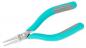 Preview: The image shows a pointed pair of pliers with long, narrow jaws. The handle is turquoise with gray rubber coatings for better grip. The pliers are suitable for precise tasks.