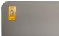 Preview: The image shows a gray surface with a rounded corner. In the top left, there is a yellow label with the text "DPV EBP" and a mounting point.