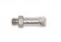 Preview: The image shows a silver metal bolt with a ridged screw thread structure on one side and a flat surface on the other side.