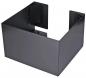 Preview: The image displays a square, black metal frame with open sides. It features a bracket at one corner, which may be used for mounting. The surface is smooth.