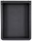 Preview: The image shows a rectangular container made of black material. It has tall, straight sides and an open top. The bottom is flat and gray, the interior surface appears smooth.
