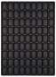 Preview: The image shows a black plastic plate with 100 rectangular indentations, arranged in 10 rows and 10 columns. The indentations are uniform and have clear contours.