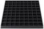 Preview: The image shows a black square plate with 64 small, evenly distributed indentations in an 8x8 grid. It has a flat, smooth edge.