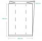 Preview: The image displays a technical drawing of a rectangle. The dimensions are: 700 mm high and 600 mm wide. At the top, a smaller area of 400 mm is indicated. There are vertical lines.