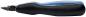 Preview: The image shows a cutter with a black handle and a blue, curved plastic casing. The blade is sharp and made of metal, ideal for cutting material.