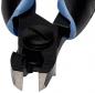 Preview: The image shows a pair of pliers with a gray handle and a black head. The blades are sharp and slightly curved, designed for cutting or pinching something. A screw head is visible.