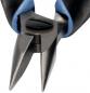 Preview: The image shows a pair of pliers with two sharp, pointed blades that meet at a pivot point. The handle has a matte and a rubberized surface for better grip.