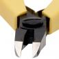Preview: The image shows a pair of pliers with yellow handles. The head of the pliers is made of black metal and has sharp, straight edges, ideal for cutting wires or smaller objects.