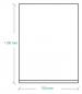 Preview: The image displays a rectangular format with dimensions of 700 mm in width and 1100 mm in height. It is simple and has a thin frame. The background is empty.