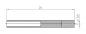 Preview: The image shows a technical drawing of a cylindrical object. It has a total length of 26 mm and a diameter of 0.6 mm. The cross-section is shown shaded.