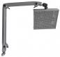 Preview: The image displays a flexible holder with a rectangular, perforated monitor. The holder features multiple joints and is made of gray metal. It allows for various positioning.