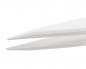 Preview: The image shows a white tweezer with two pointed ends that open in the middle. It has a simple, smooth handle and appears sterile and functional.