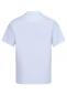 Preview: The image displays a short, light blue polo shirt from the back. It features a classic collar and short sleeves, without any special embellishments. The fabric appears smooth and solid-colored.