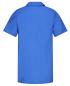 Preview: The image displays a short-sleeved, light blue shirt with a classic collar. It has a simple, clean shape with no patterns. The back view is visible, and the sides are slightly rounded.