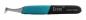 Preview: The image shows an ergonomic hand tool with a narrow, curved metal head and a rubberized handle. The handle is black with blue accents, labeled "Erem Swiss Made".