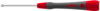 Preview: The image shows a screwdriver with a long, narrow metal part and an ergonomically shaped handle. The handle is red and black, with an inscription.