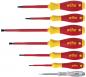 Preview: The image displays six screwdrivers in various sizes. They feature yellow handles with red elements and are suitable for different types of screws.