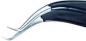 Preview: The image displays a curved surgical instrument setup with a metallic tip and a black, ergonomic handle. The tip is sharp and slightly curved.