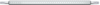 Preview: The image shows a large, silver, shiny rolling pin with a grooved handle. It is smooth and has rounded parts at both ends.