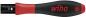 Preview: The image shows a screwdriver with an ergonomic handle. The handle is red and black, with the "wiha" logo in red. The blade is black and slim, ideal for precise applications.