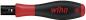 Preview: The image shows a screwdriver with an ergonomic, black-red handle. The handle is wide and patterned, with a distinctive logo and a metal blade at the end.