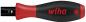 Preview: The image shows a black and red screwdriver. The handle is ergonomically shaped and features the "wiha" logo in red letters. The blade is vertical, suitable for screws.