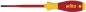 Preview: The image shows a red screwdriver with a yellow handle. The handle has the inscription "wiha" and a hexagonal edge at the end. The tip is black and narrow.