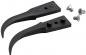 Preview: The image shows two black metal claws with rounded tips. Next to them are small silver screws. The claws each have two mounting holes.